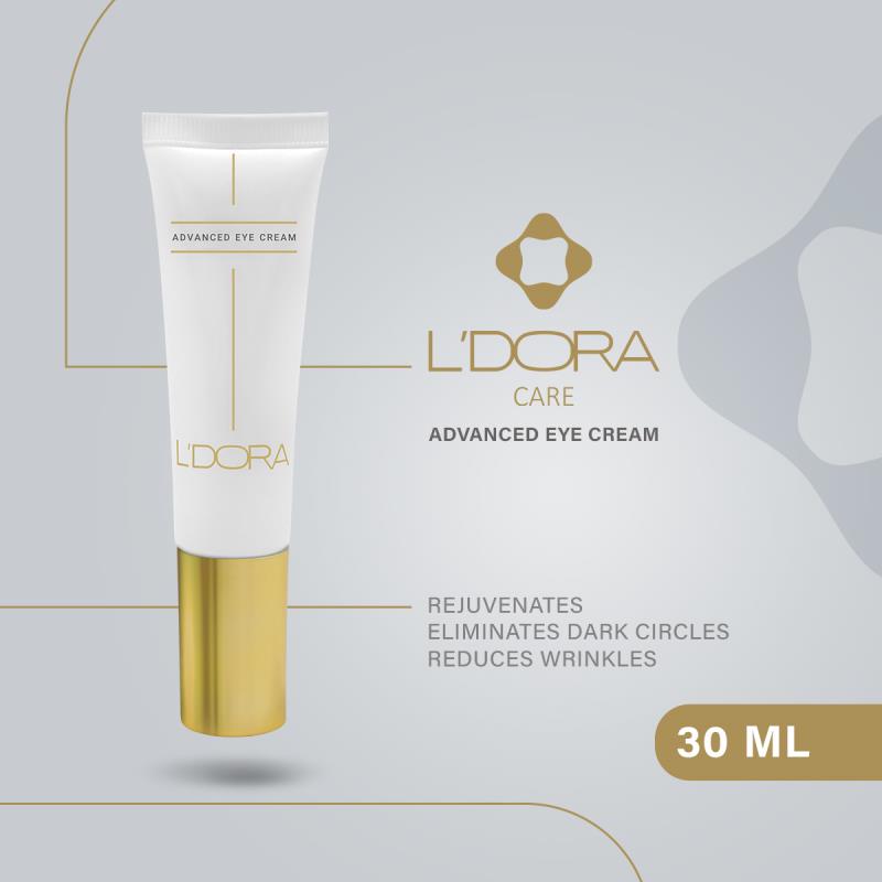 کرم دورچشم جوان کننده و‌ رفع کننده تیرگی و کاهنده چروک لدورا کر ۳۰ میلی لیتر